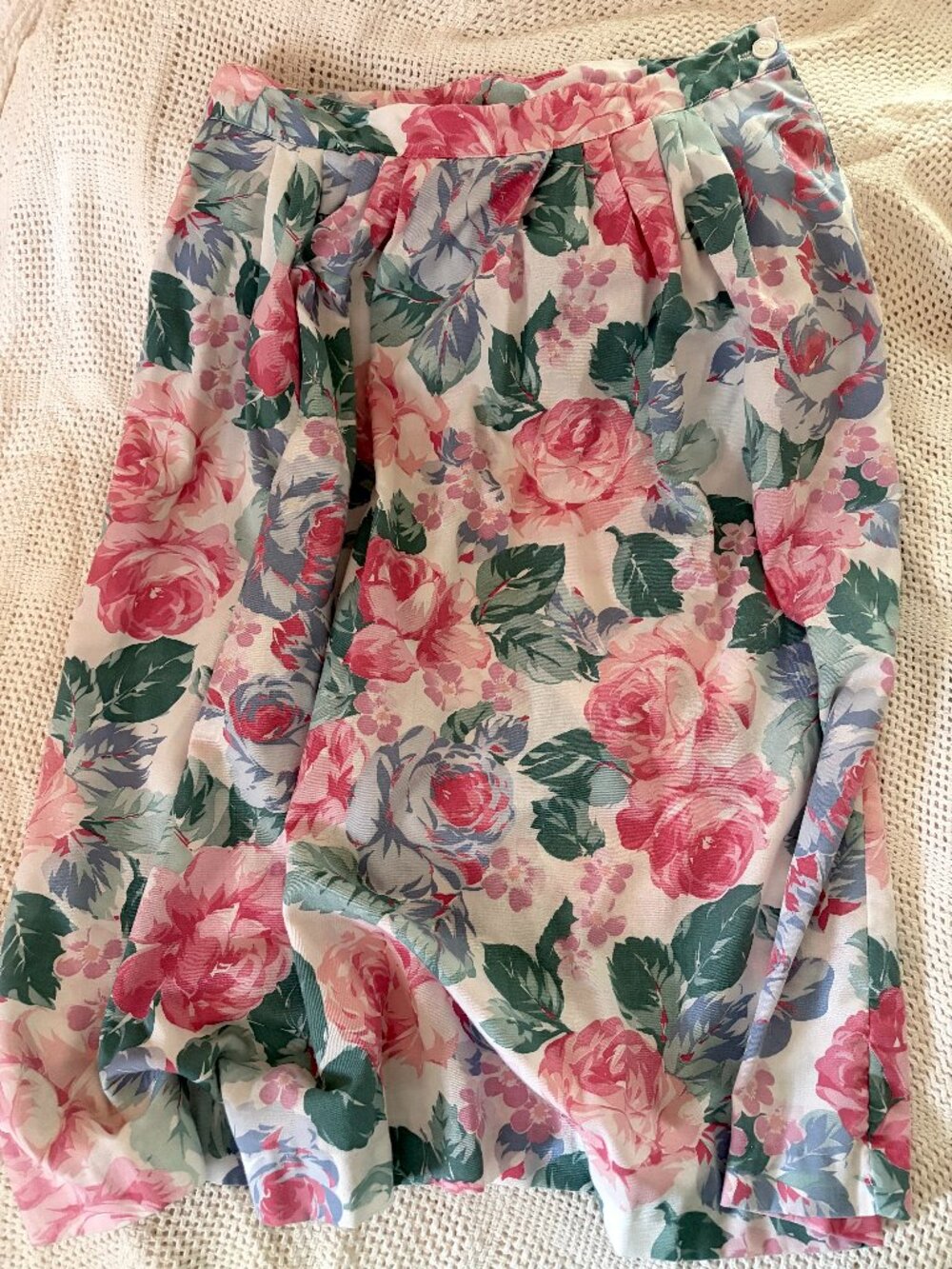 Floral Midi Skirt Size 14 with Pockets